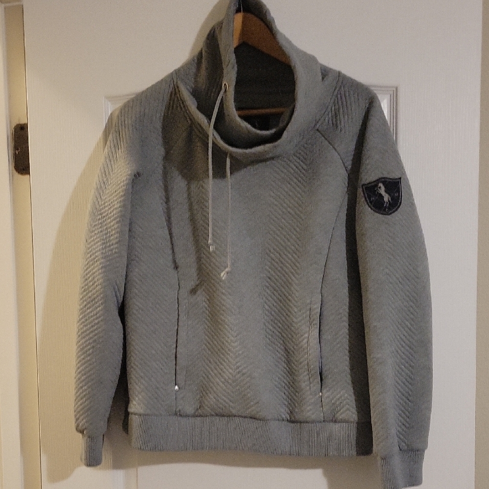 Horze Equestrian Quilted Cowl Neck Riding Sweatshirt | Size 12